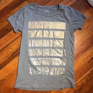J Crew Metallic Graphic Tee